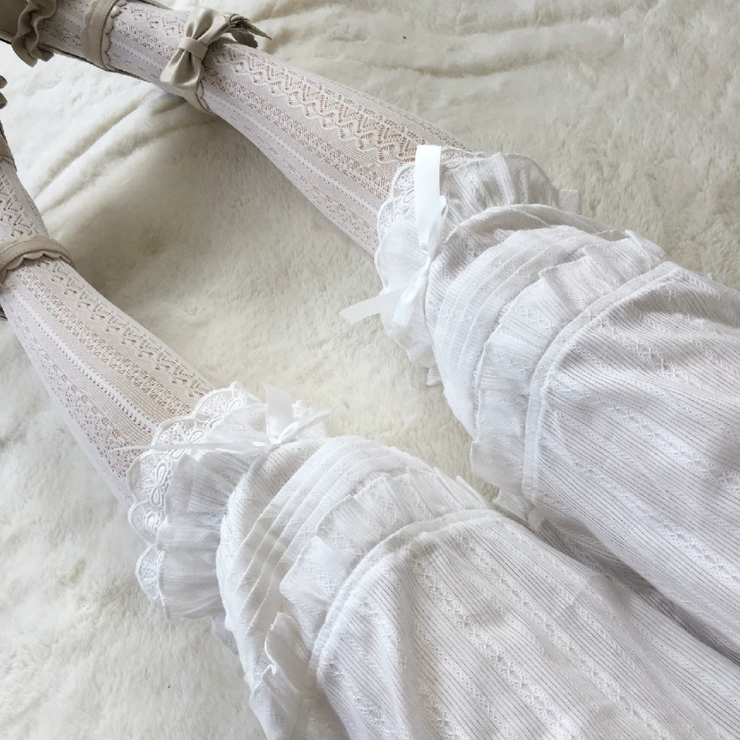 Sweet Lolita Jacquard Cotton Bloomers, Accordion Pleats