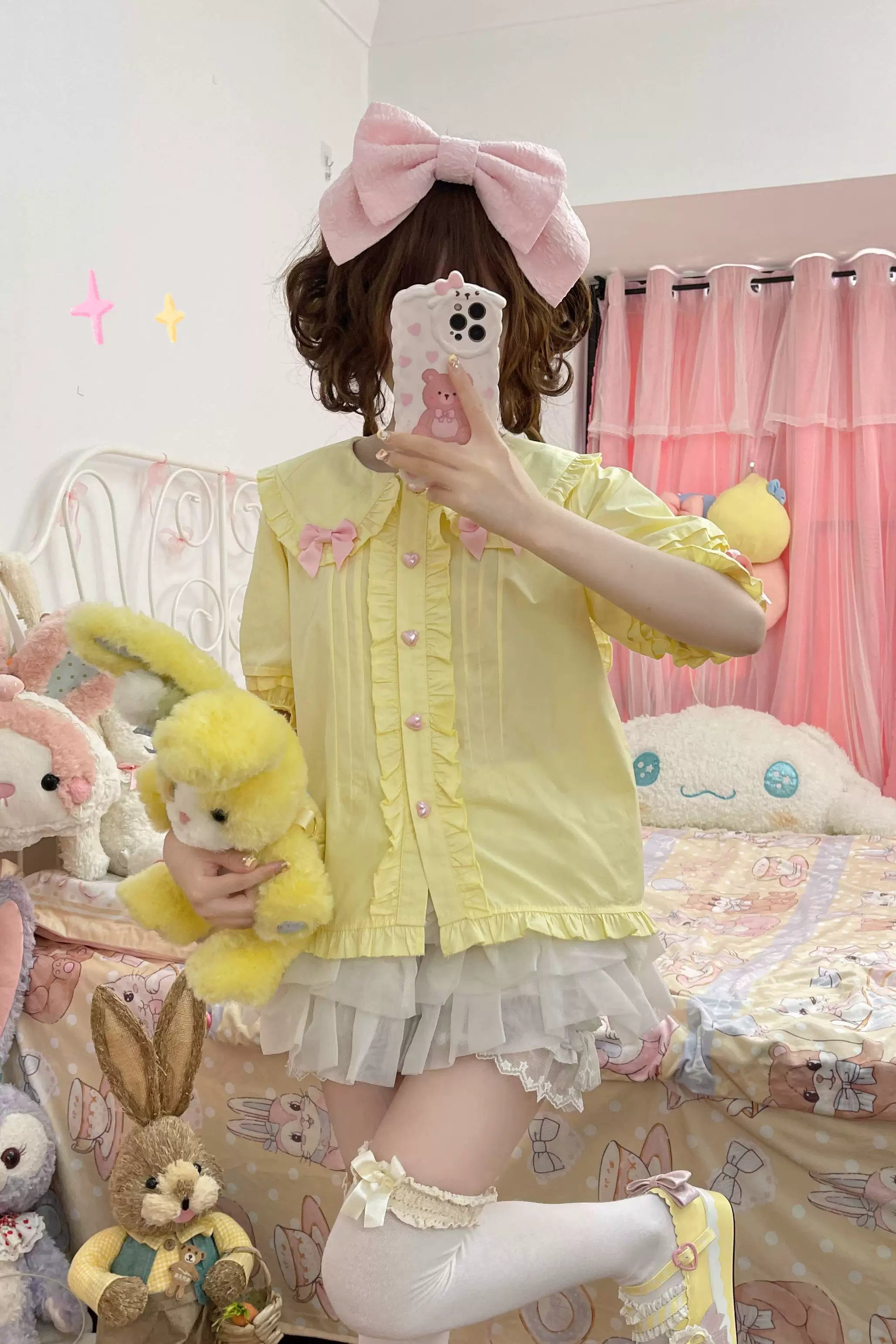 Cute Rabbit - Sweet Lolita Short Sleeve Shirt, Bunny Ears