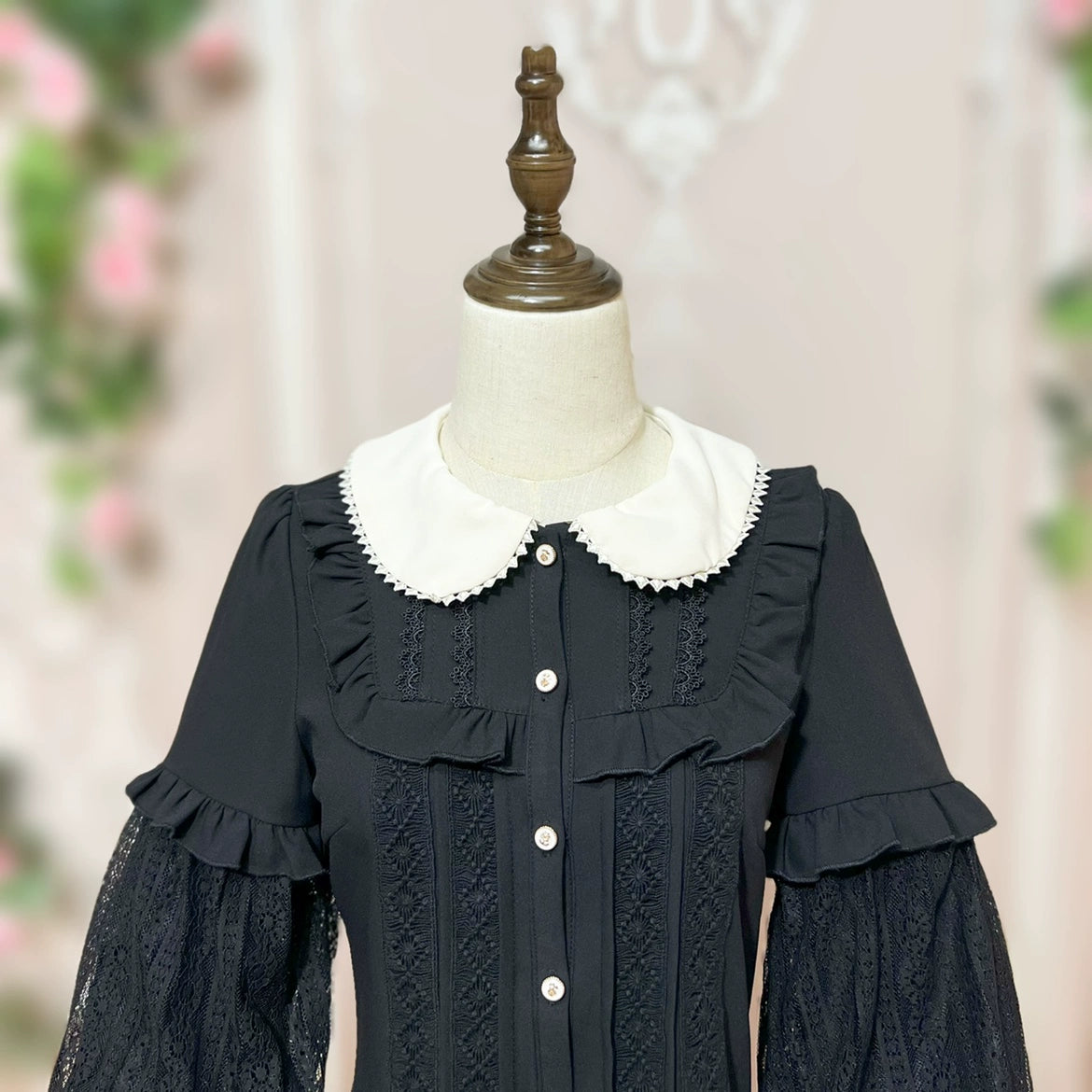 DMFS Lolita - Vintage Lolita Mutton Leg Sleeve Blouse Doll Collar Shirt