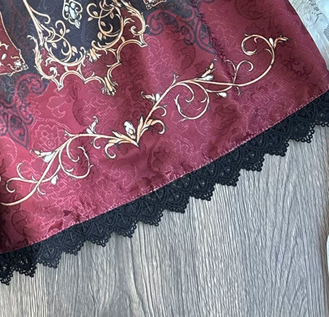 Blood Night Lantern - Jacquard Gothic Lolita Dress, Juliet Sleeve 44543:812339