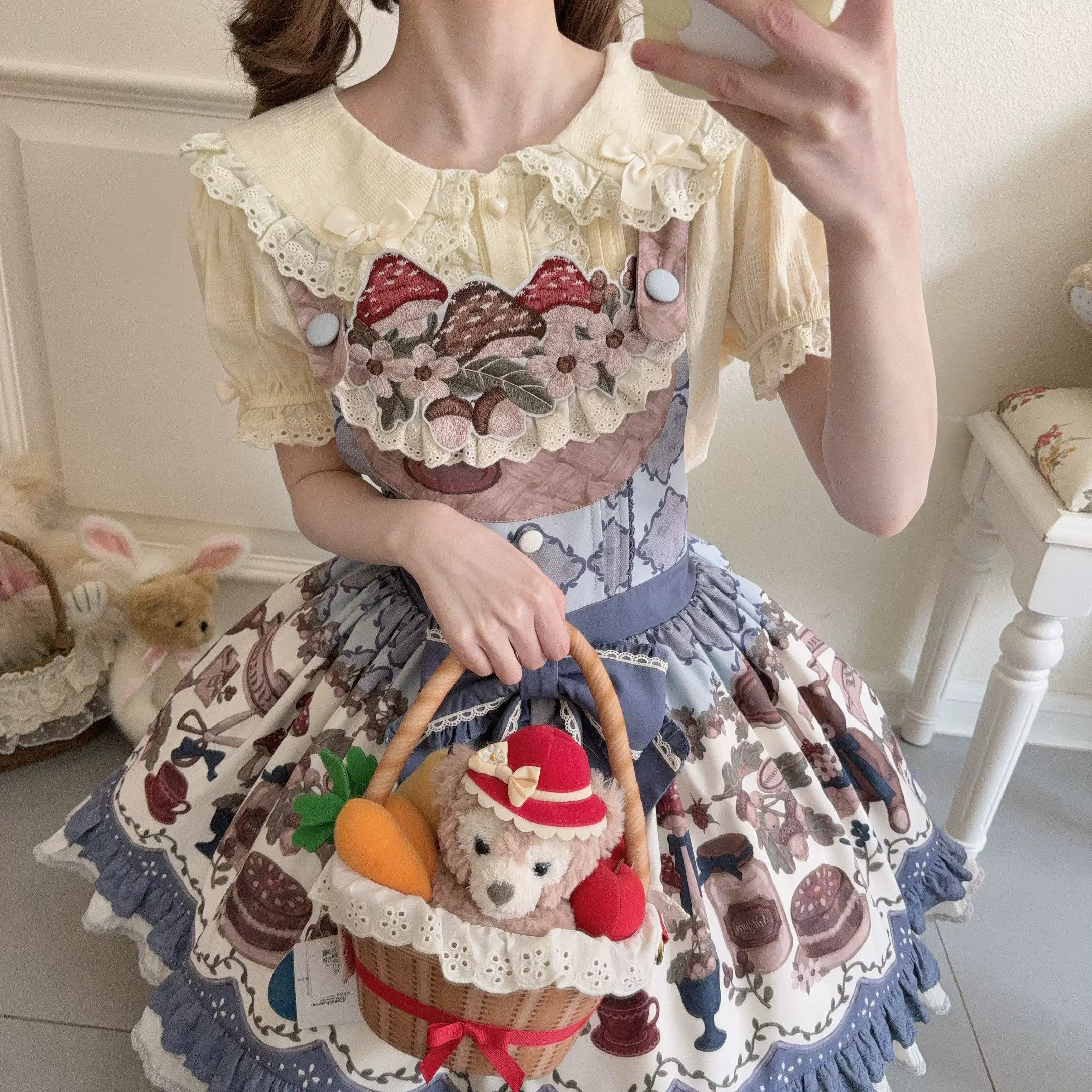 Kawaii Lolita Blouse, Detachable Hime Sleeves