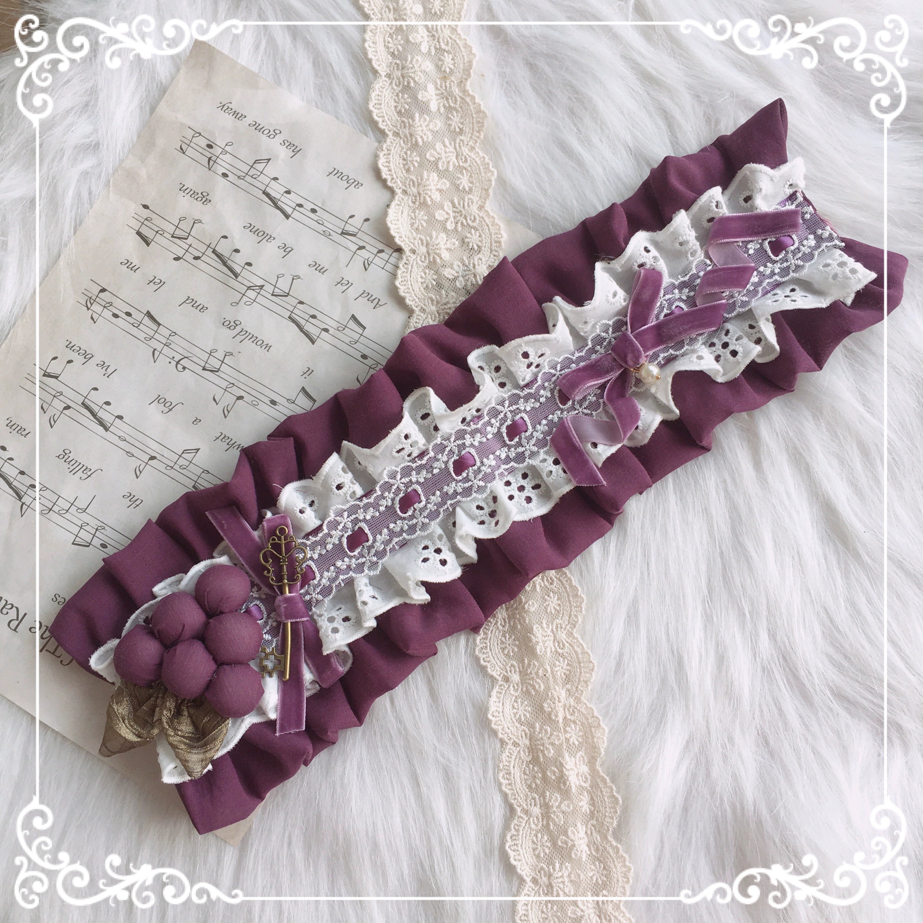 (Buyforme)Chestnut Lolita~Louvre Vineyard Accessory Hairband Retro Lolita KC headband A style 28850:323054