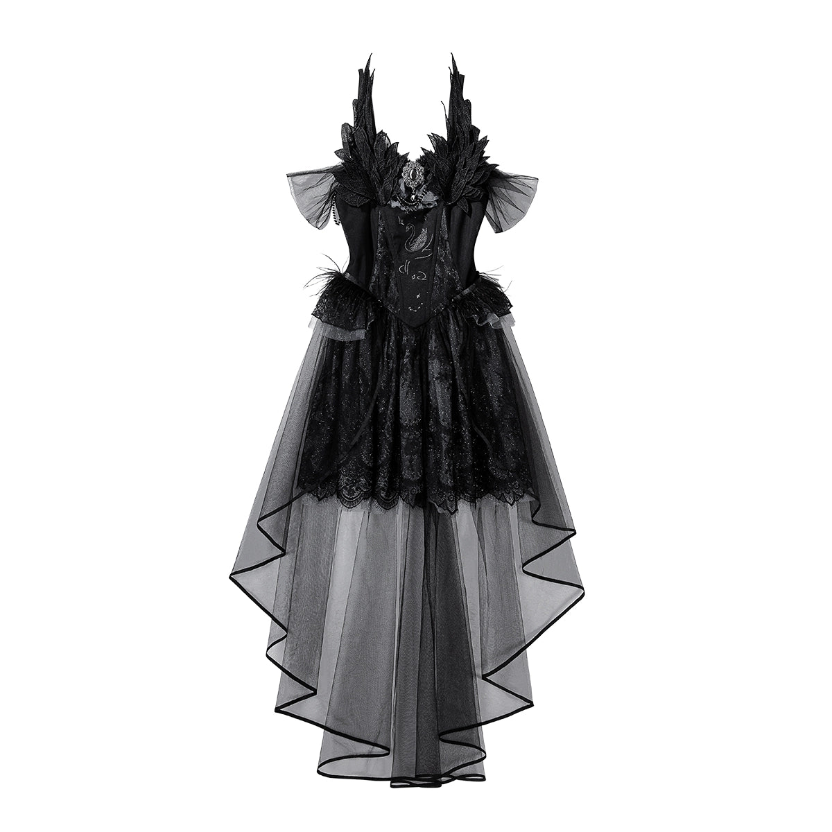 Your Princess - Star Swan Dream - Black Gothic Lolita JSK Dress, Swan Embroidery 43363:798576