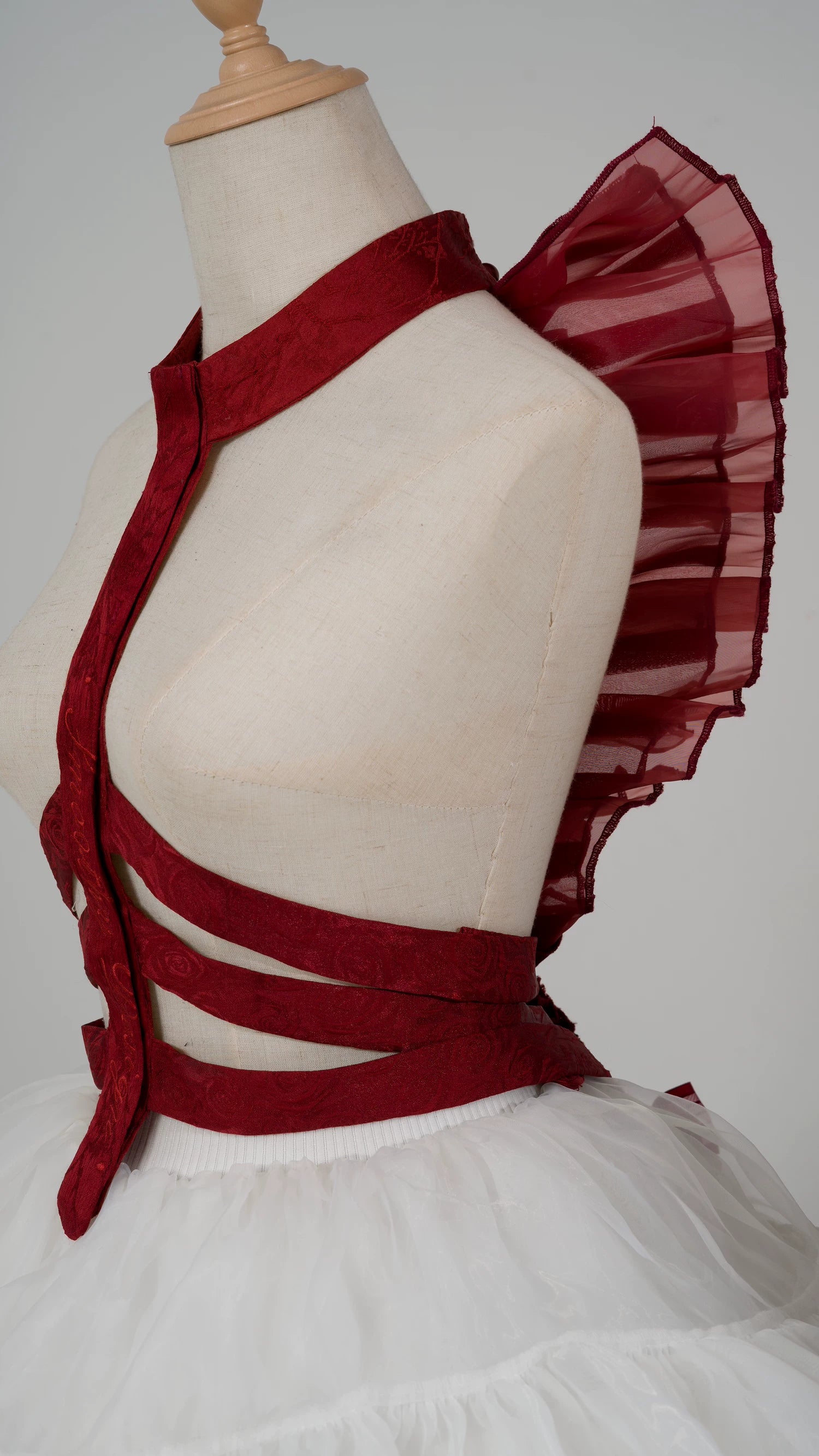 Jormungand - Snake Skeleton Inspired Back Accessory, Detachable Bows