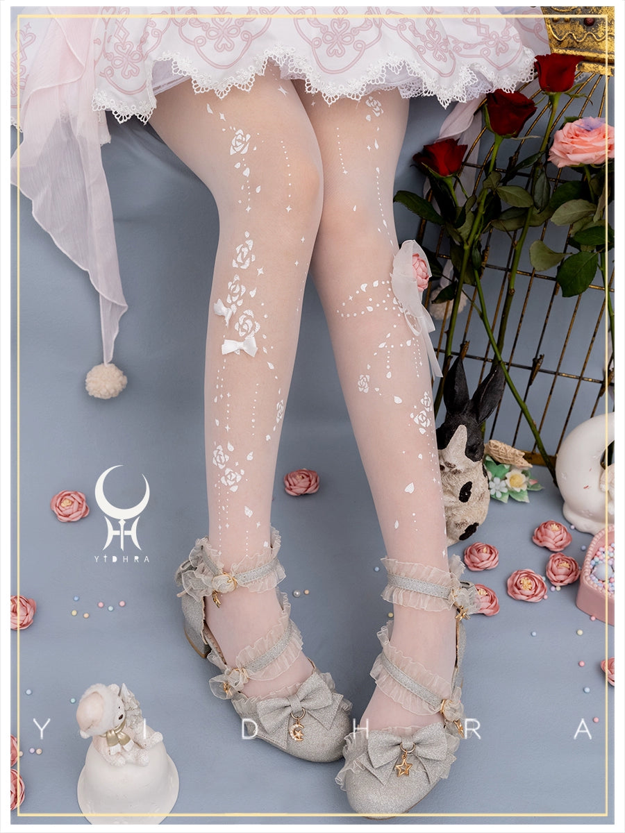 Yidhra - Star Fall Rose - Daily Lolita pantyhose Velvet Pantyhose