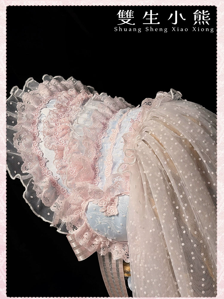 Shuang Sheng Xiao Xiong - Heart of Love - Lace Sweet Lolita Accessory Set 44308:803612