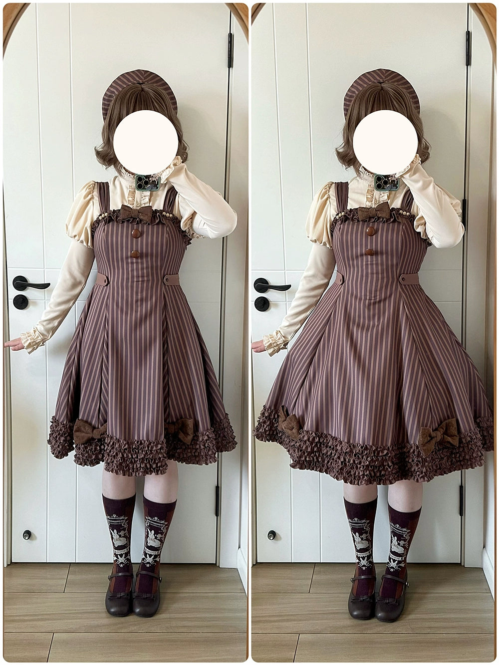 Miss Point - Classic Lolita JSK Customized Stripe Lolita Dress 40842:680996