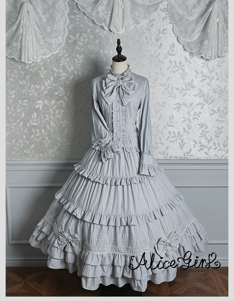 Alice Girl - Duke of Victoria - Classic Lolita SK & Overskirt Set 44092:794882