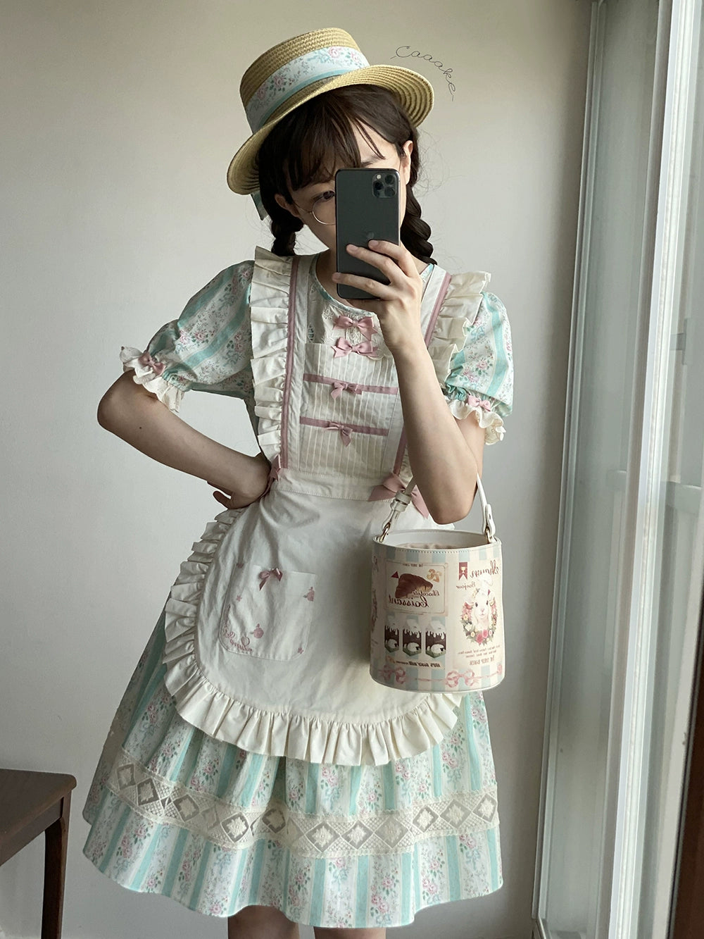 Miss Point~Customized Elegant Lolita OP Dress Cute Daily Girl Short Lolita Dress