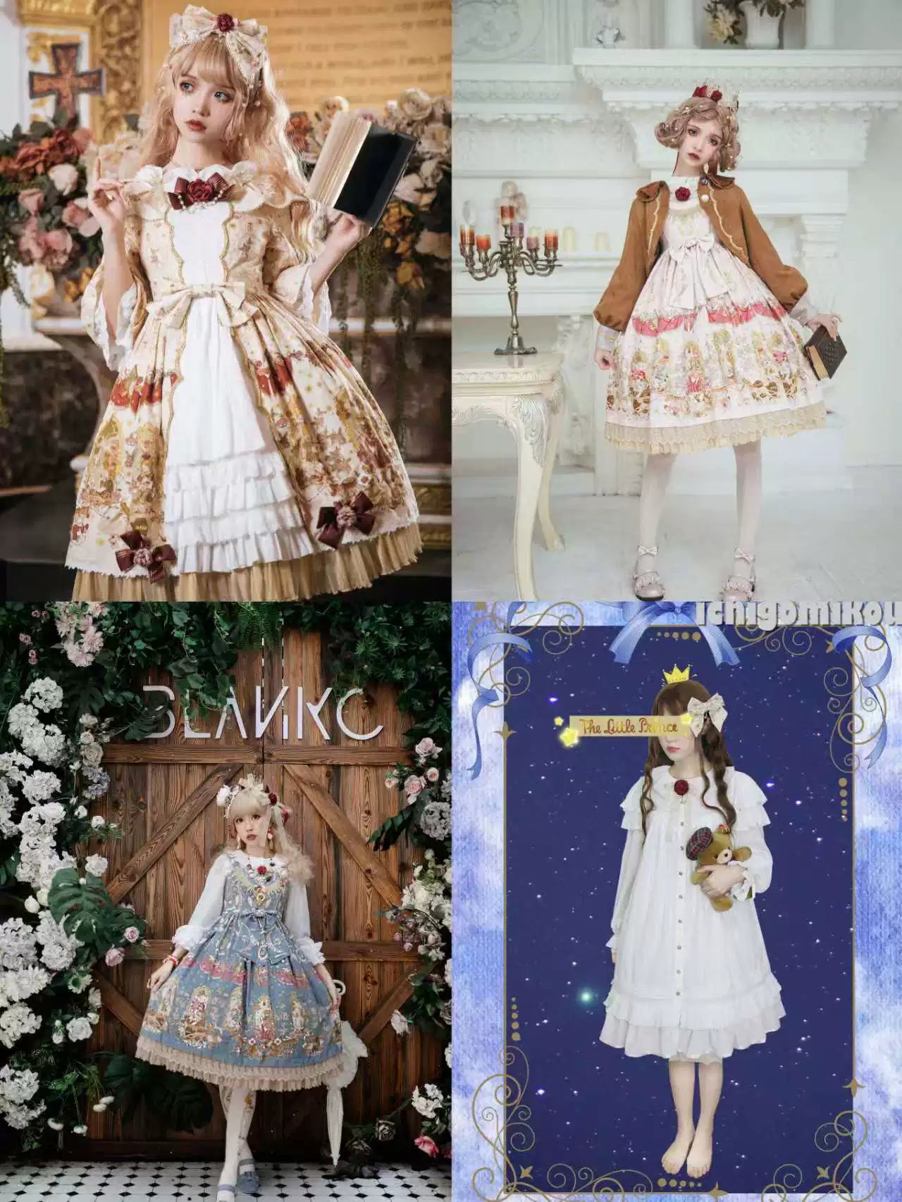 The Little Prince - Plus Size Lolita Dresses, Rose Prints & Bows