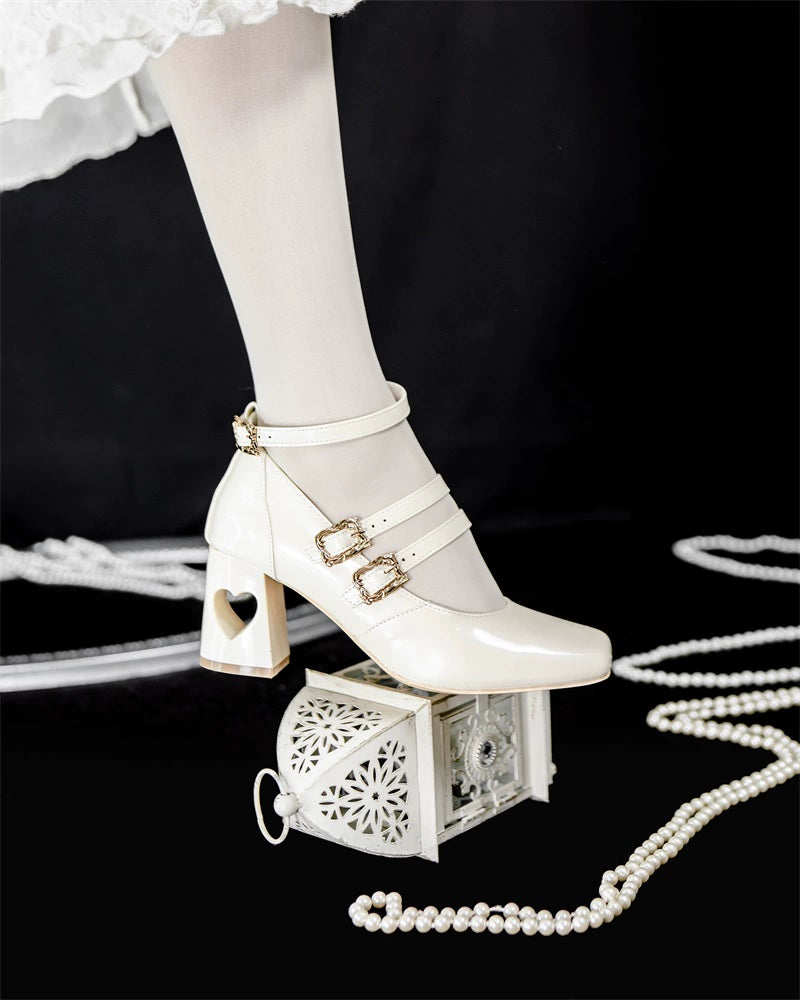 MR.Qiutian - Byron Manor - Elegant Lolita Shoes Thick Mid Heel Shoes