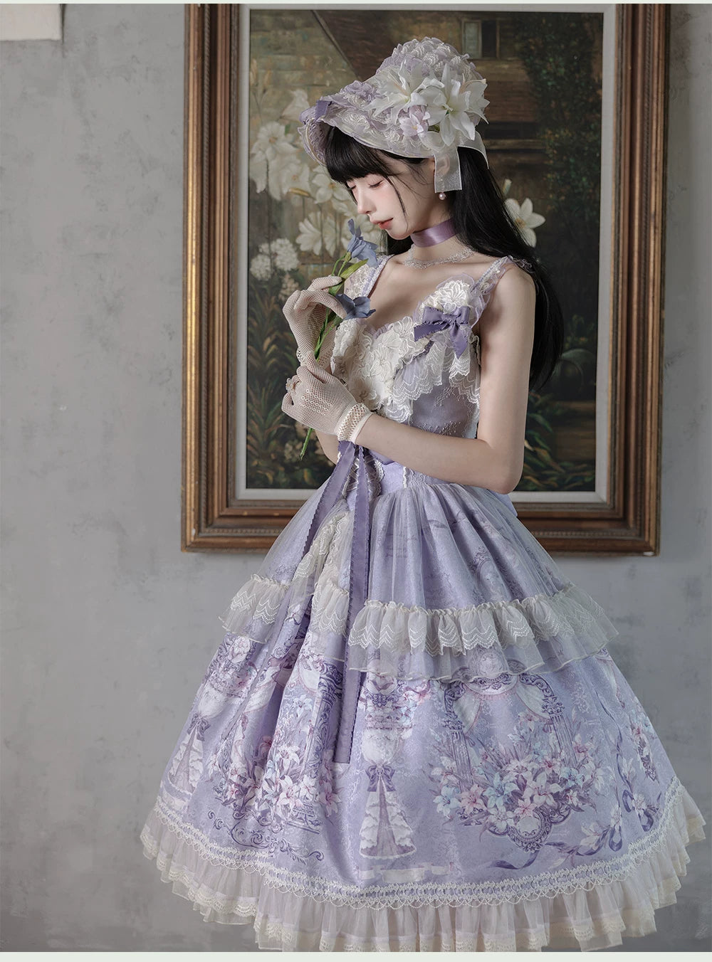 Lily Maiden - Classic Lolita JSK Dress, Lily Embroidery