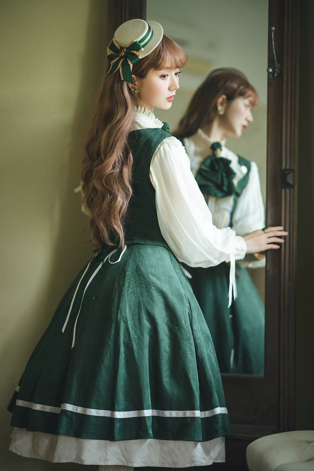 Miss Point~Golden Movement~Elegant Lolita Fishbone Skirt Customized 32242:381362