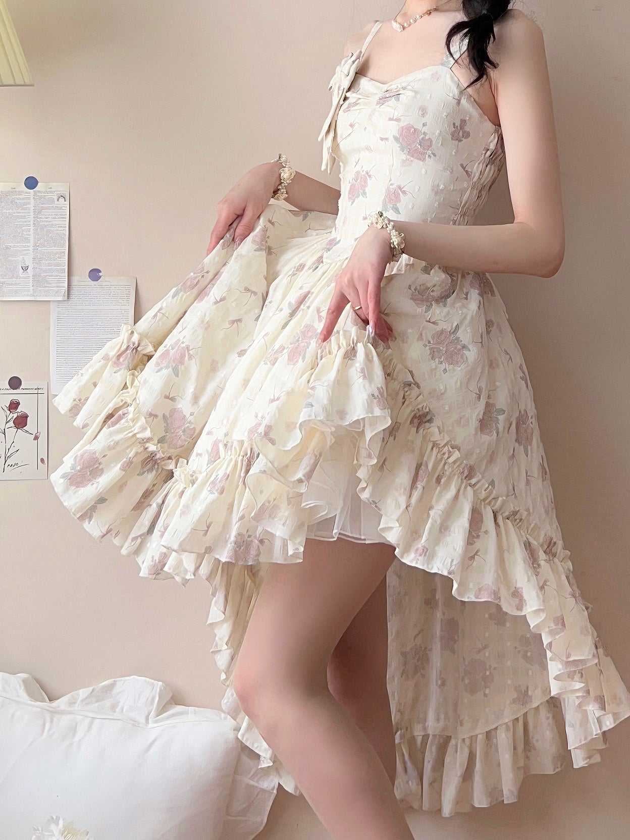 KuMa Lolita - Twilight Rose - Sweet Lolita Dress Sweater and JSK