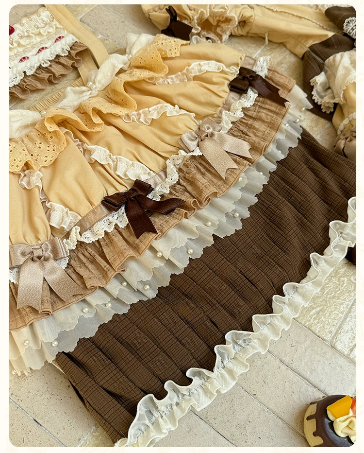 Mademoiselle Pearl - Cup Cake - Sweet Lolita OP Dress Kawaii Lolita JSK SK 40370:658000