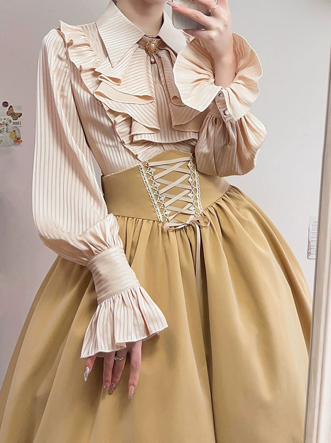 Forest Song - Astris - Classic Lolita SK Double-sided Wearing Fishbone Skirt