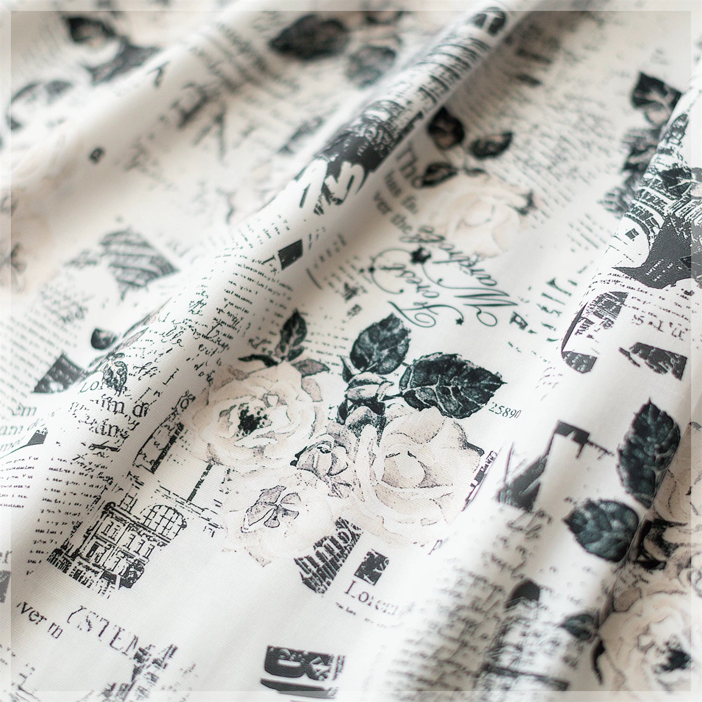 Forest Holiday - Vintage Classic Lolita Newspaper Printed OP Dress 45505:850765