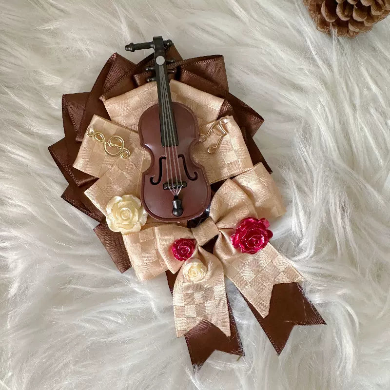 Krncrlo - Cello Vintage Elegant 3 Tiered Lolita Jumper Dress S Chocolate badge