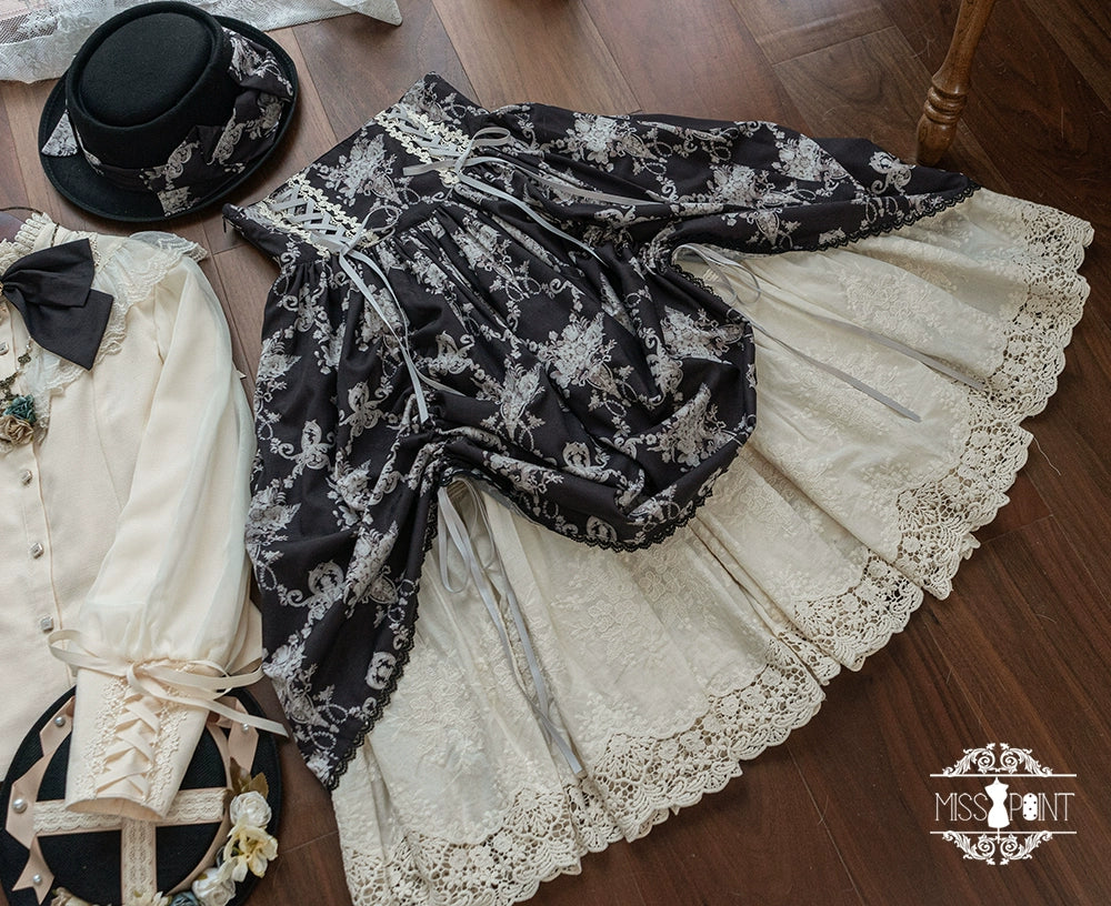 (BFM)Miss Point~Customized Vintage Lolita Skirt Elegant Pullover Fishbone SK 31464:363170