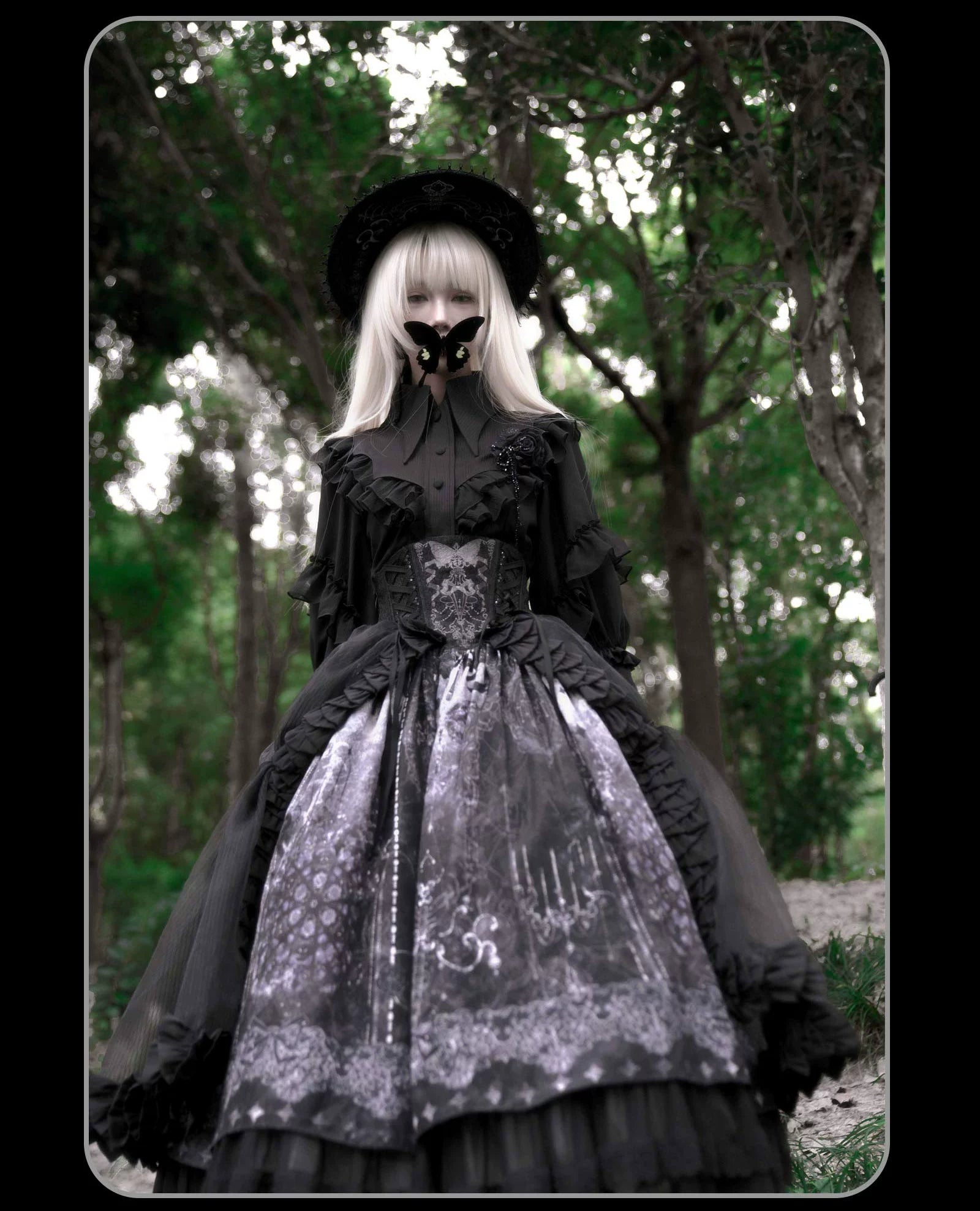 Bone-Eroded Butterfly - Gothic Lolita JSK & SK Set