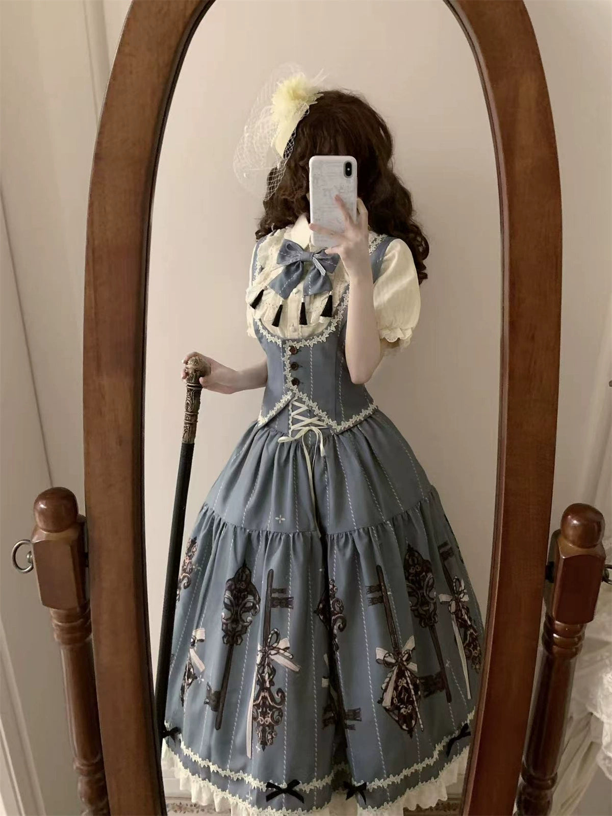 Uncle's Workshop - Secret Key - Classic Lolita Dress Suit, Key Print 43925:790957