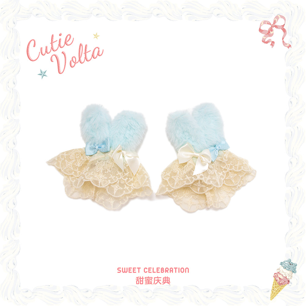 (BFM)Cutie Volta~Sweet Celebration~Sweet Lolita OP Dress Bunny Bear JSK Salopette Size #1 Rabbit Ear Sleeves 