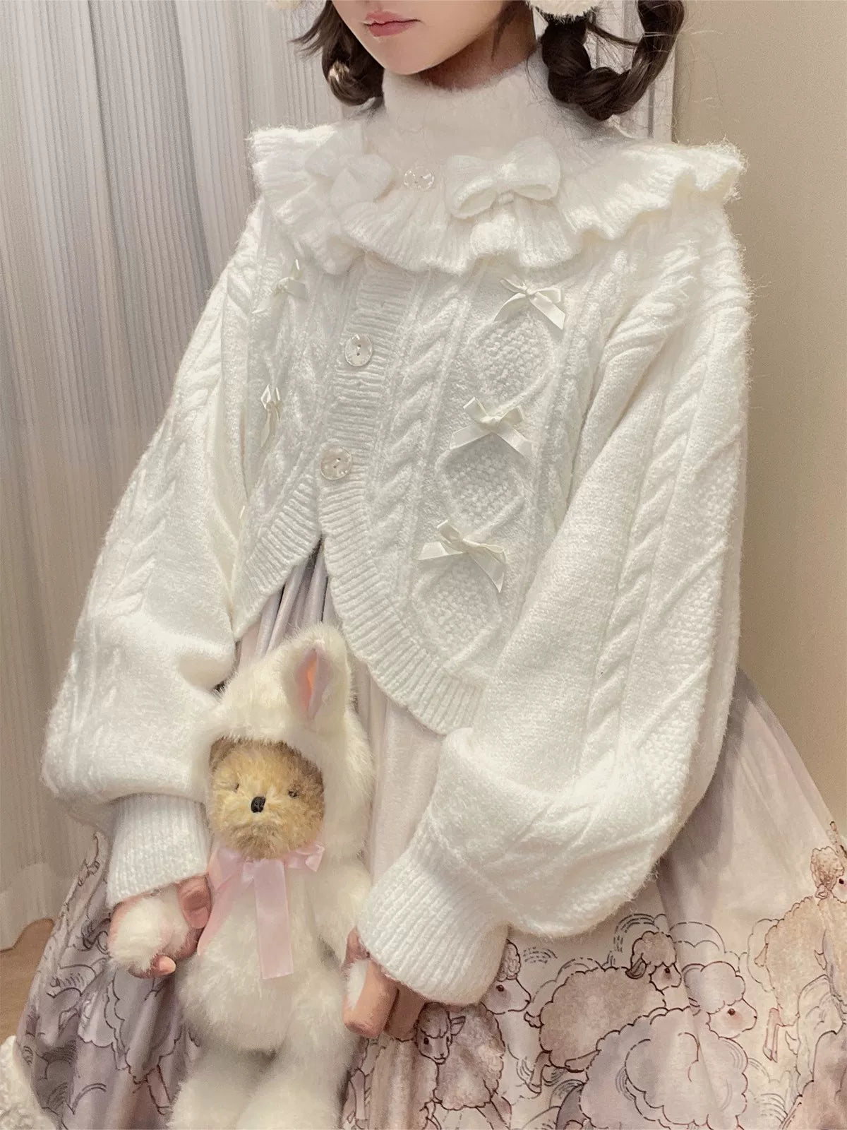 Napoleon Pastry - Sweet Lolita Cardigan, Detachable Bows