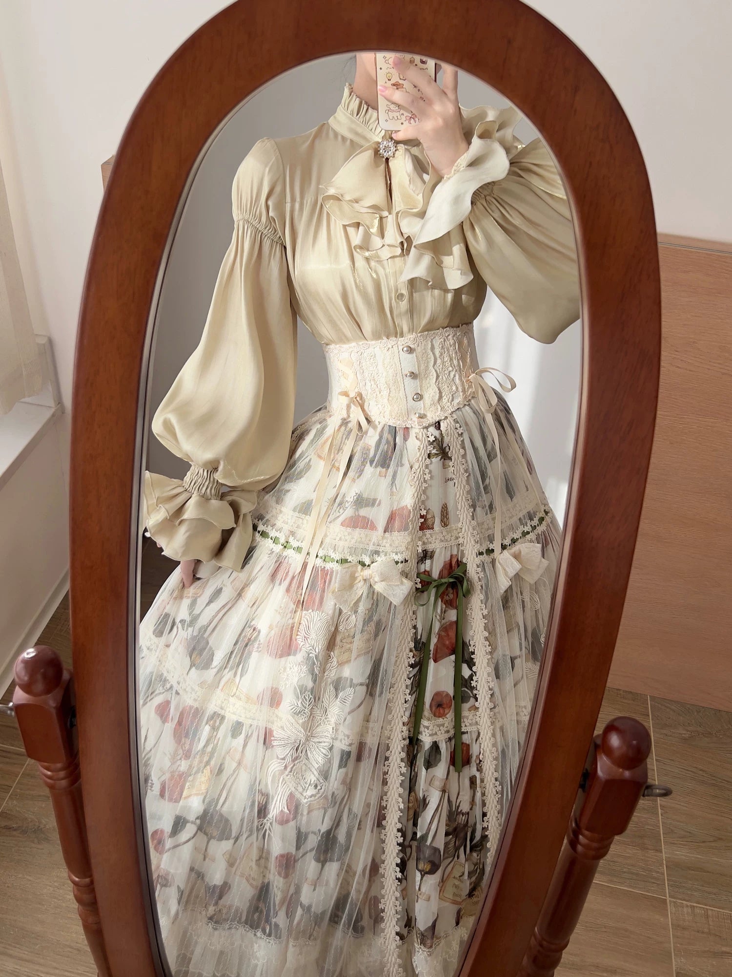 Moonlight in the Monastery - Classic Lolita Shirt, Detachable Jabot 44846:825601