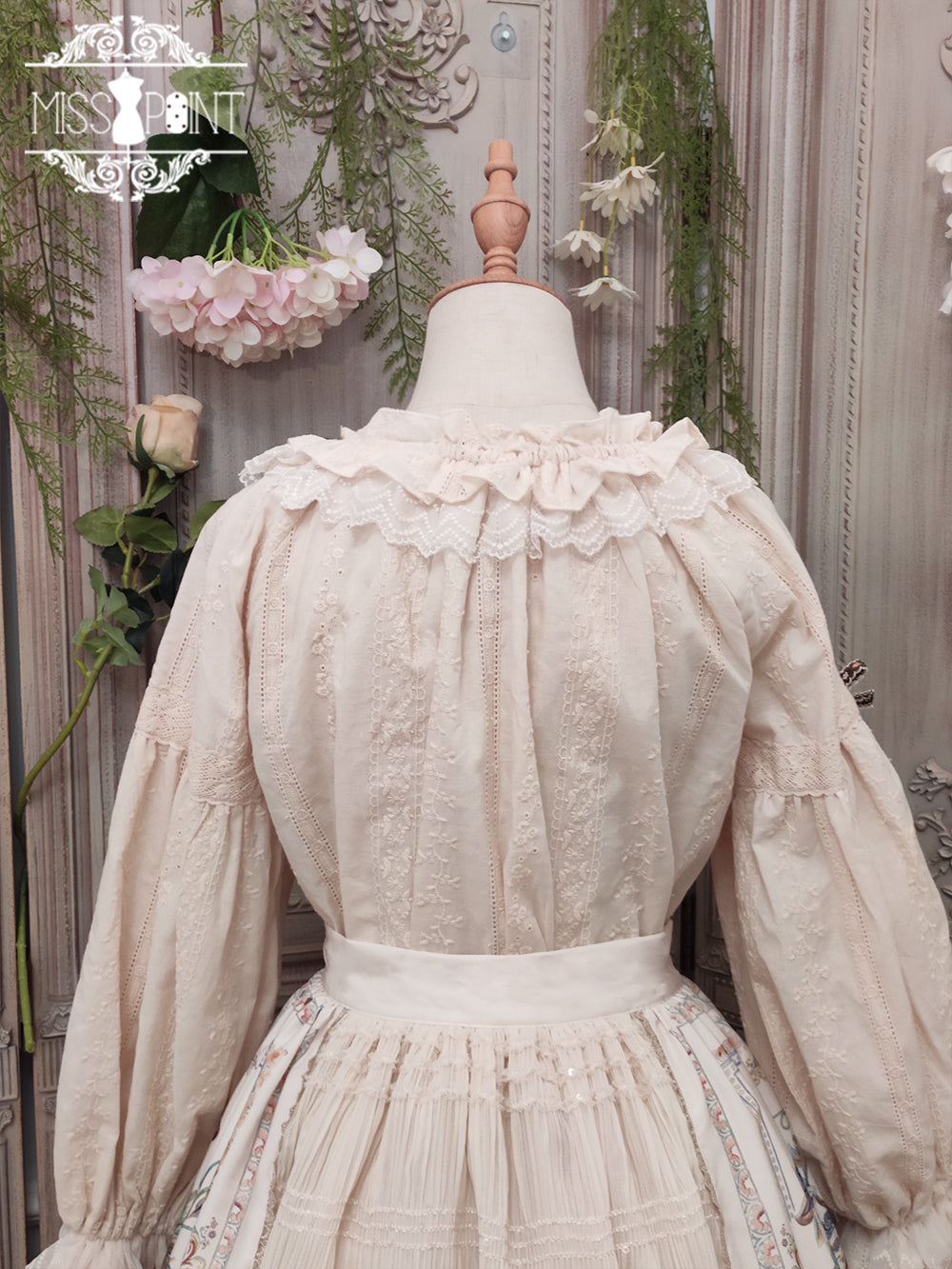Miss Point~Rich Hymn~Lolita Bavarian Cotton Embroidered Blouse 20864:289264