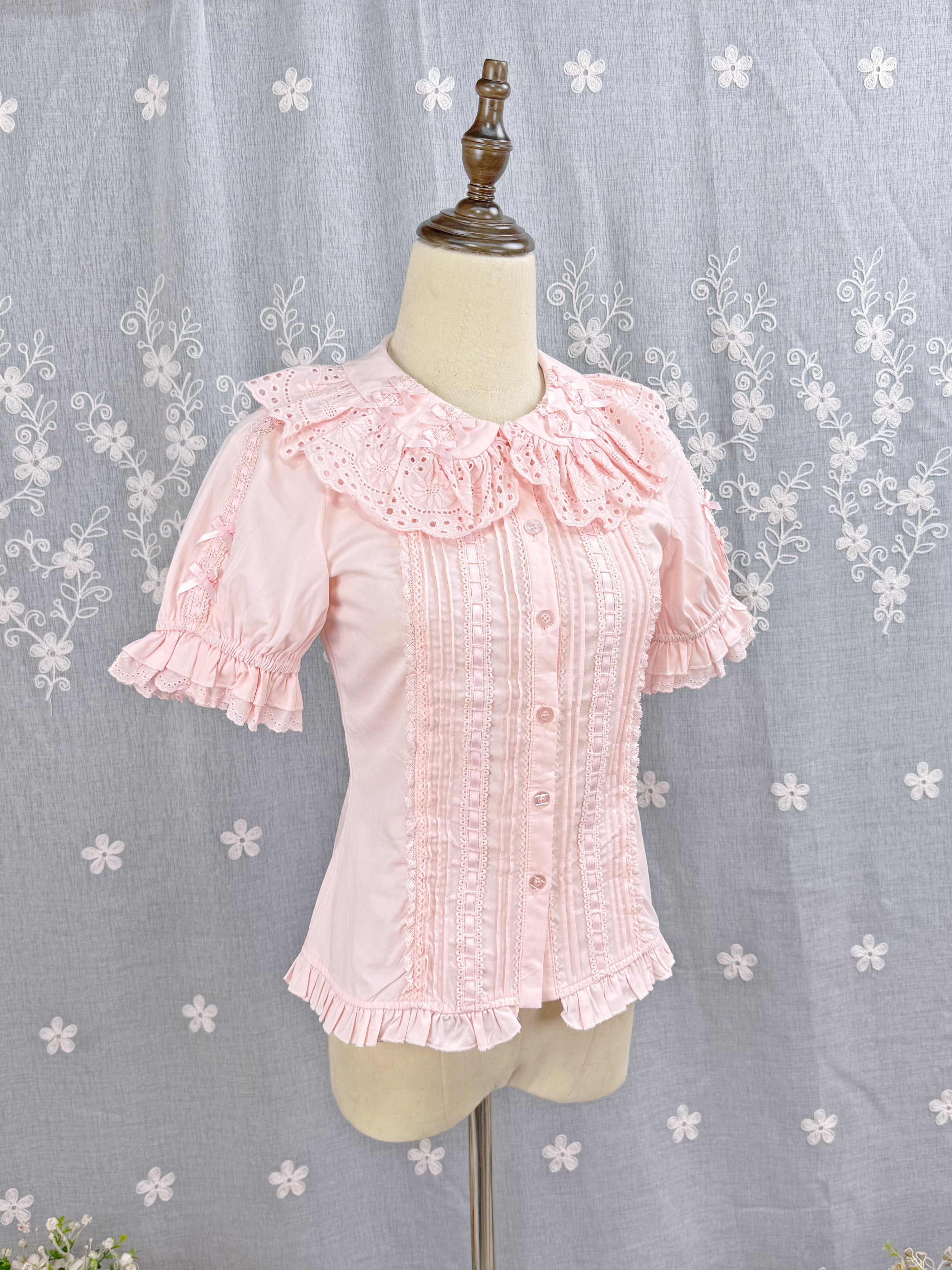 Sunflower - Sweet Lolita Peter Pan Collar Blouse, Cotton Fabric