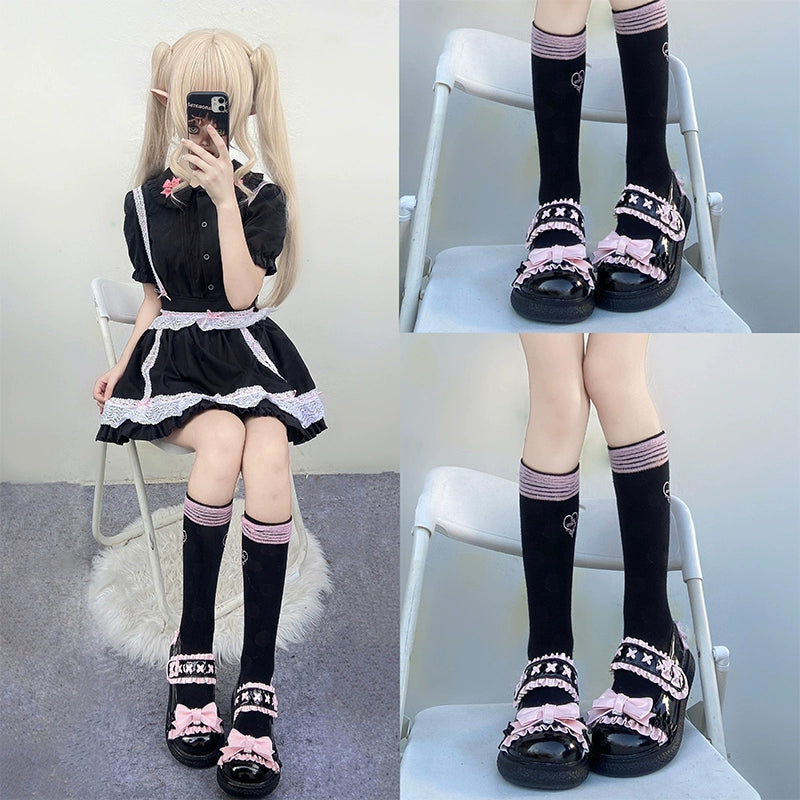 Fairy Godmother - Cute Lolita Shoes Bow Candy-Colored Lolita Flat Shoes