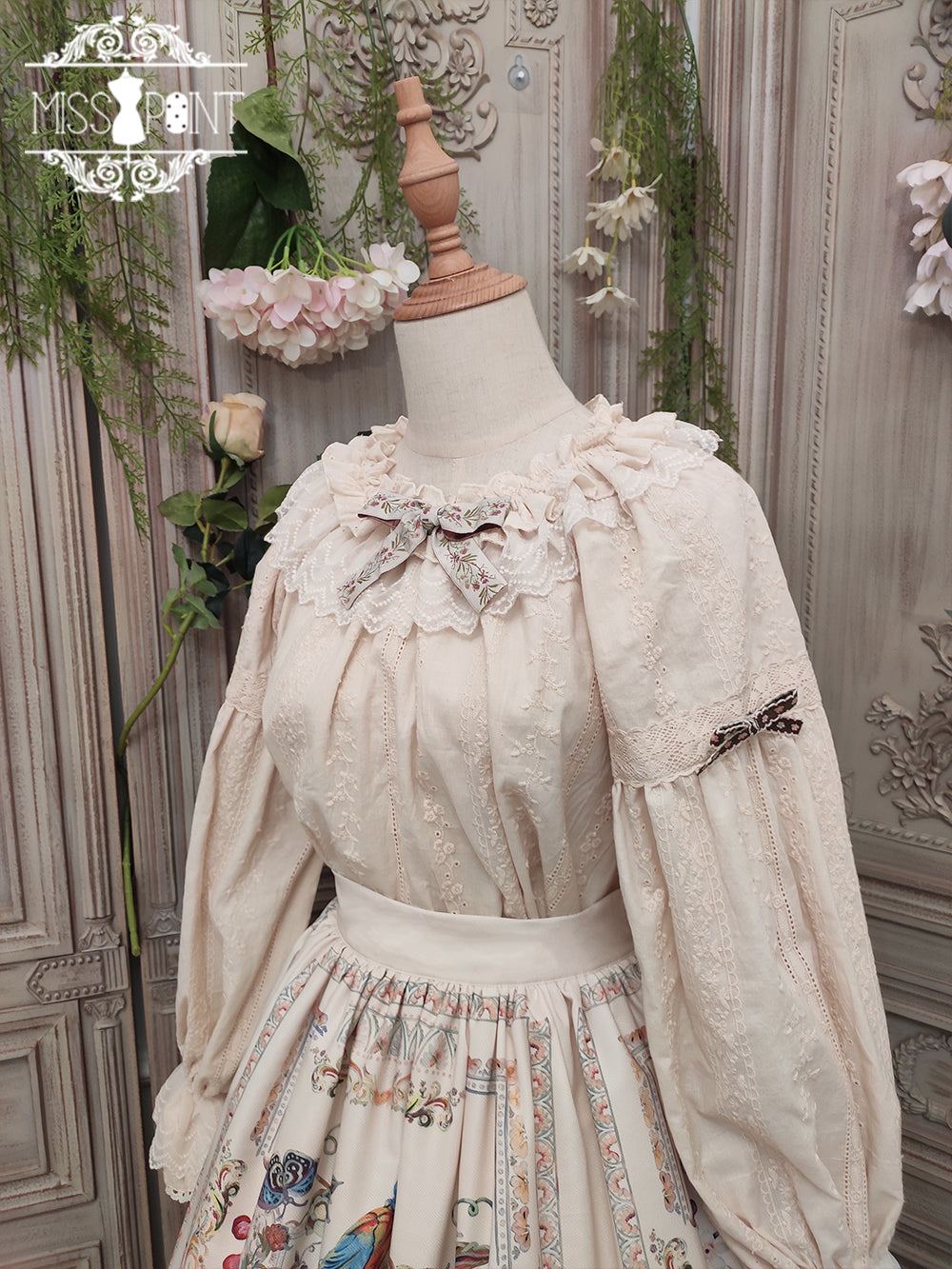 Miss Point~Rich Hymn~Lolita Bavarian Cotton Embroidered Blouse 20864:289256