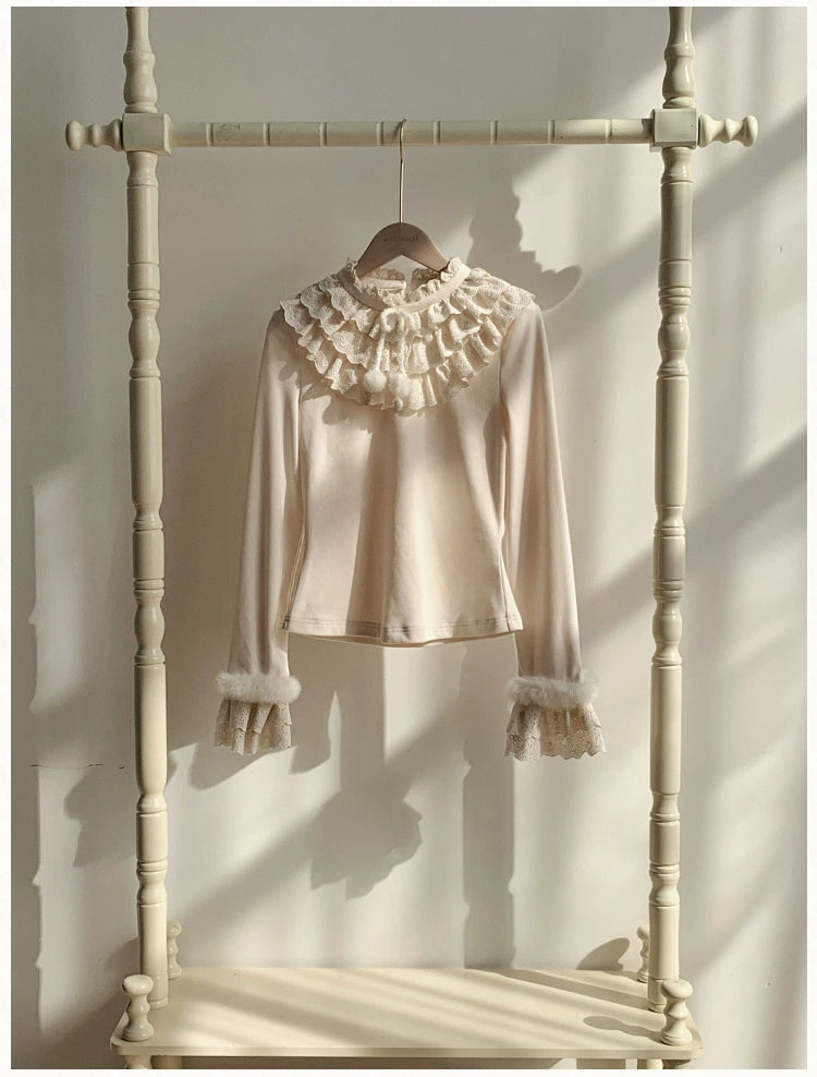 With PUJI - Frostfall - Winter Sweet Lolita Inner Wear, Layered Lace 44284:802070