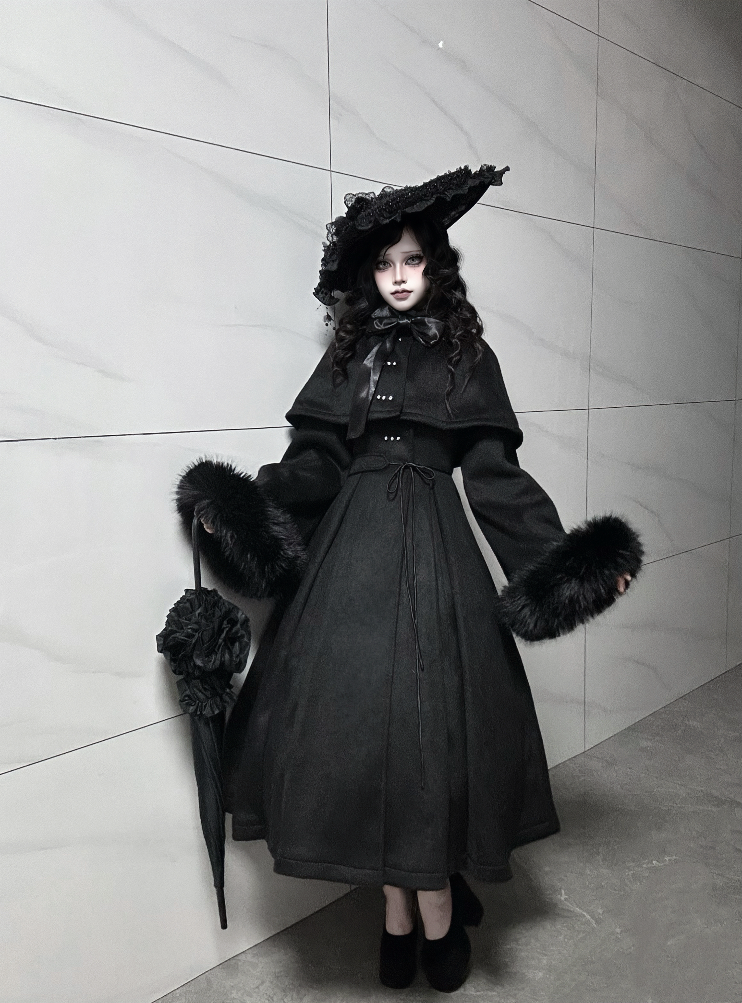 The Original Witch - Silent Hill - Winter Long Gothic Lolita Coat, Detachable Cape 43932:790202