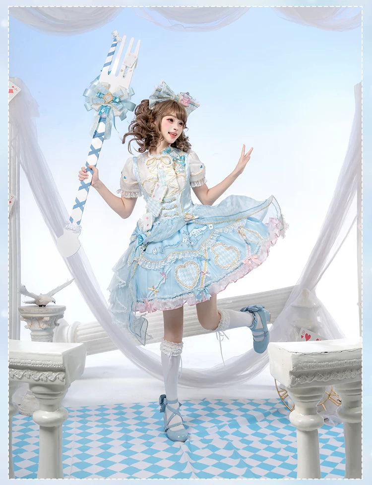 Cinnamoroll Magician - IP Collaboration Sweet Lolita Dress Set, Cinnamoroll Prints 45993:871364