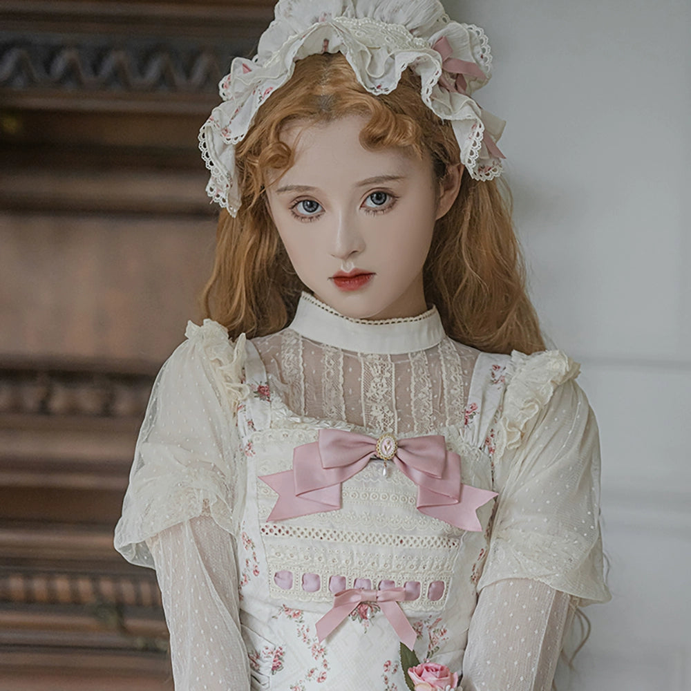 Miss Point~Kaleidoscope~Classical Lolita Shirt Dot Gauze Detachable Puff Sleeve Blouse Customized 35392:488916