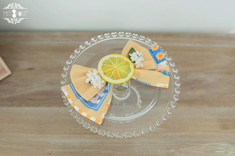 Miss Point - Daisy Lemon - Kawaii Lolita Lemon and Flowers Accessory yellow clip