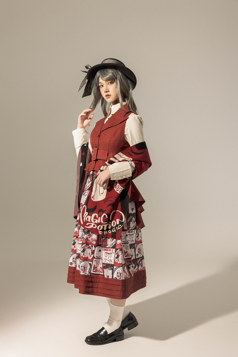 Frogic Studio - Magic Pharmacy - Vintage Lolita Vest Retro High-Waisted Lolita Vest