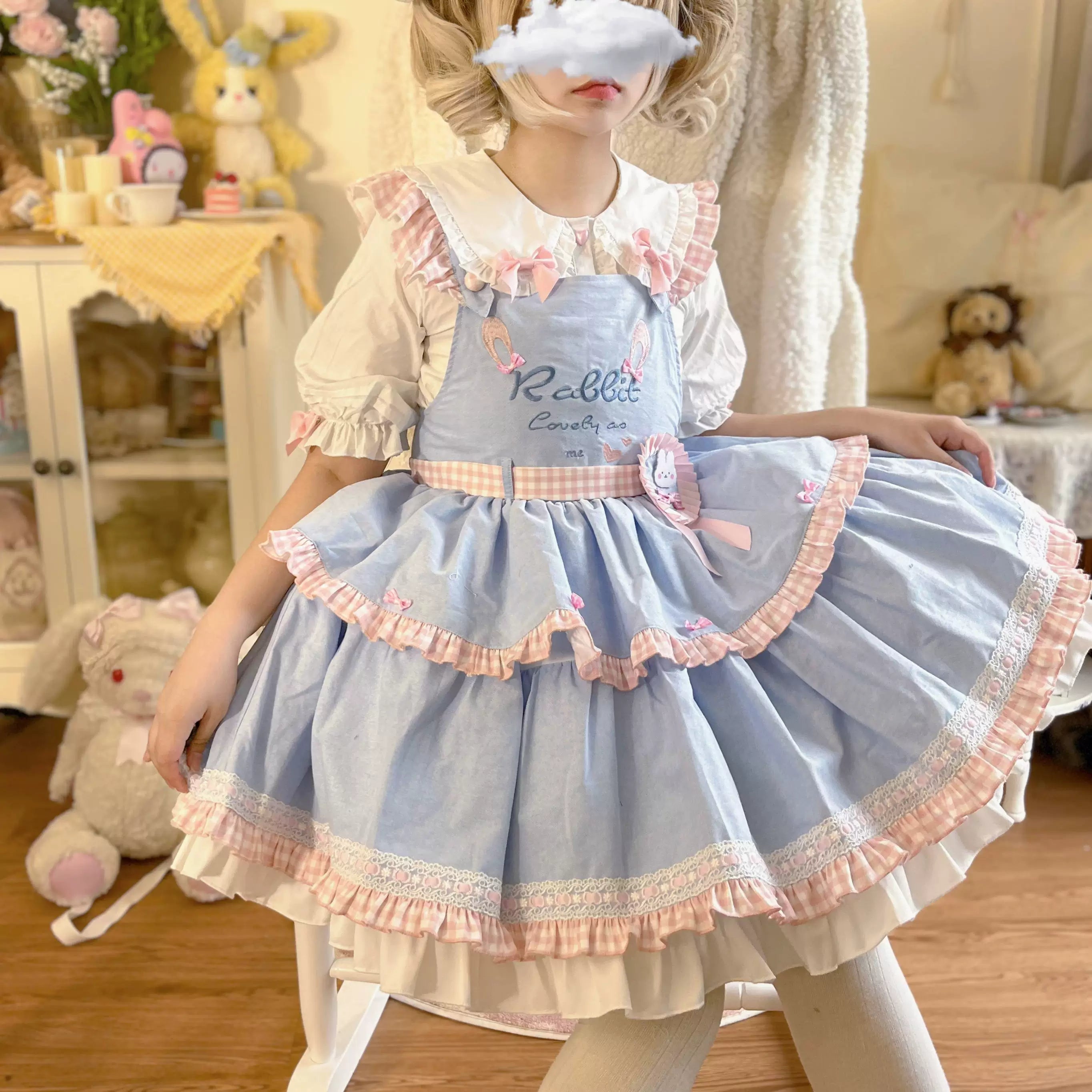 Cute Rabbit - Sweet Lolita Short Sleeve Shirt, Bunny Ears