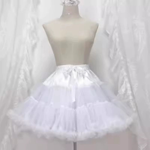 Sugar Girl - Sweet Layered Cake - Sweet Lolita JSK with Detachable Apron 40cm petticoat Only S