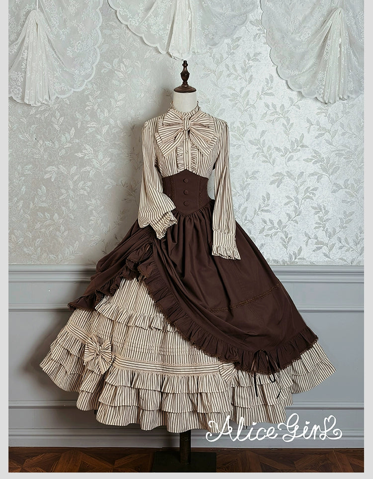 Alice Girl - Duke of Victoria - Classic Lolita SK & Overskirt Set 44092:794905