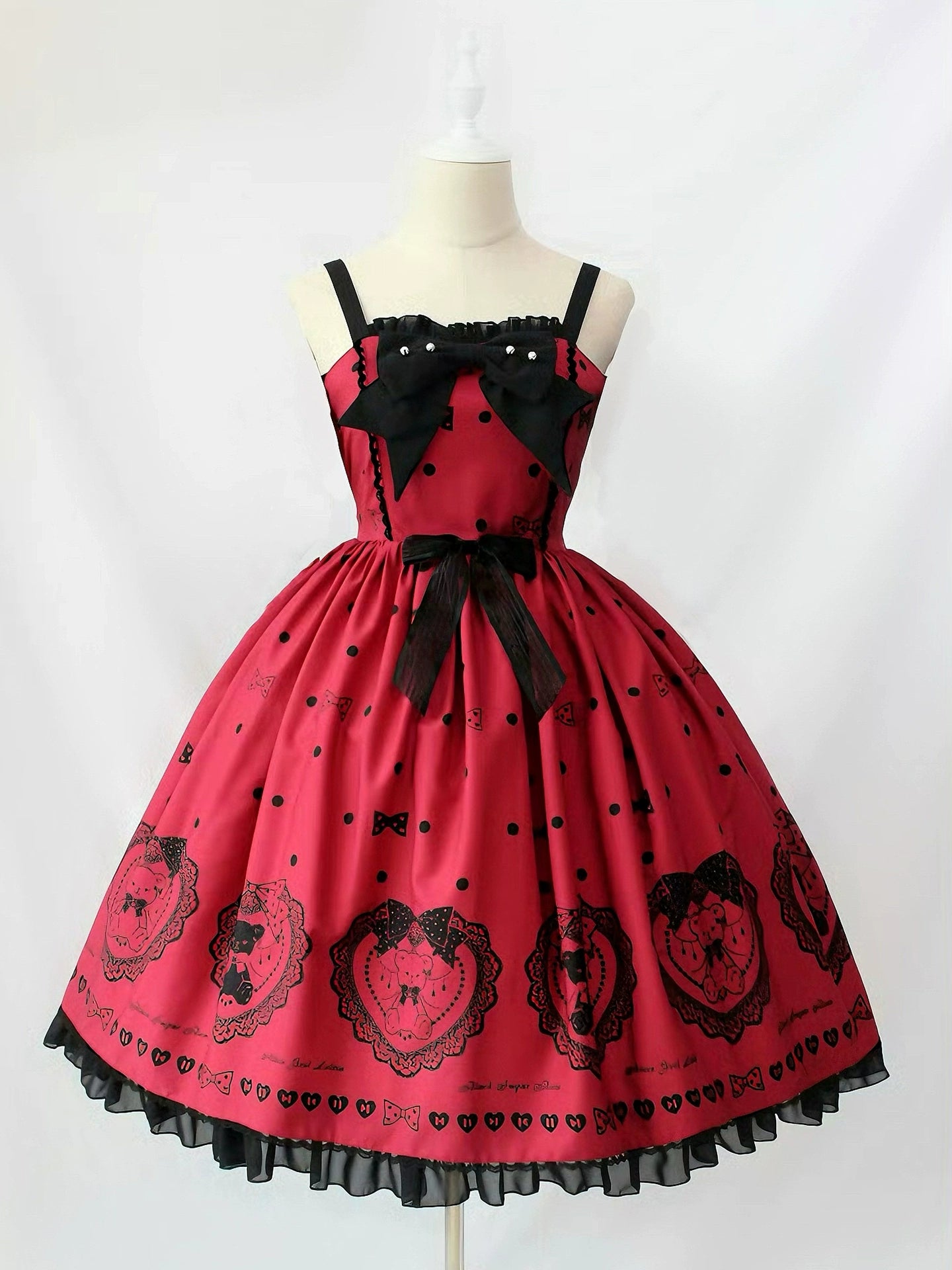 Alice Girl - Brown Sugar Bear - Printed Sweet Lolita Dress, Multiple Styles (L M S XL XS) 43697:783365