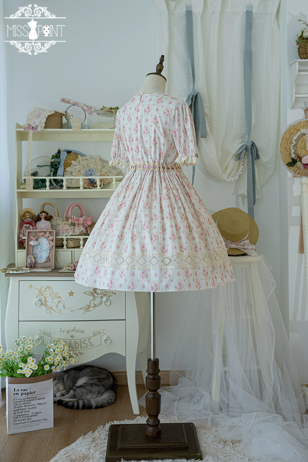 Miss Point~Customized Elegant Lolita OP Dress Cute Daily Girl Short Lolita Dress 35670:519708