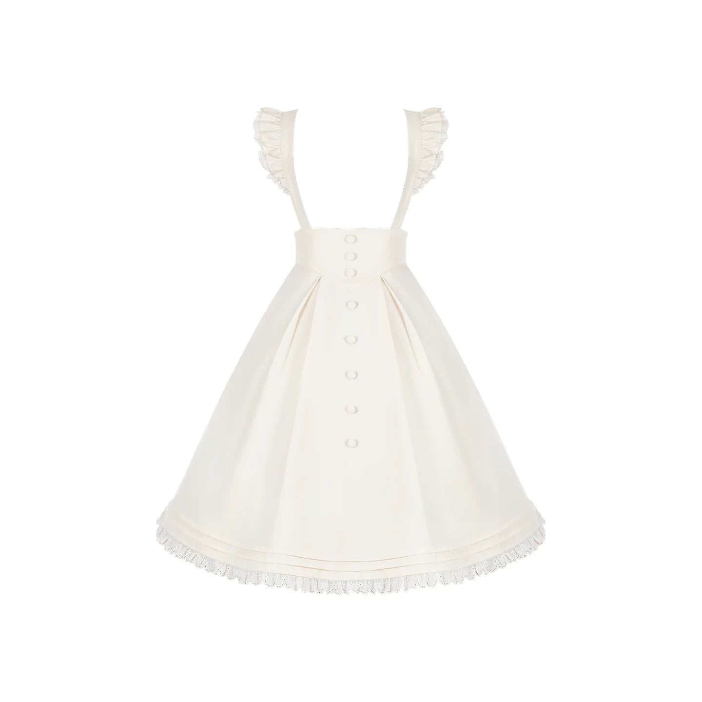Miss Lita - Classic Lolita Maid OP Dress, Adjustable Flutter Sleeve Apron 45858:865777