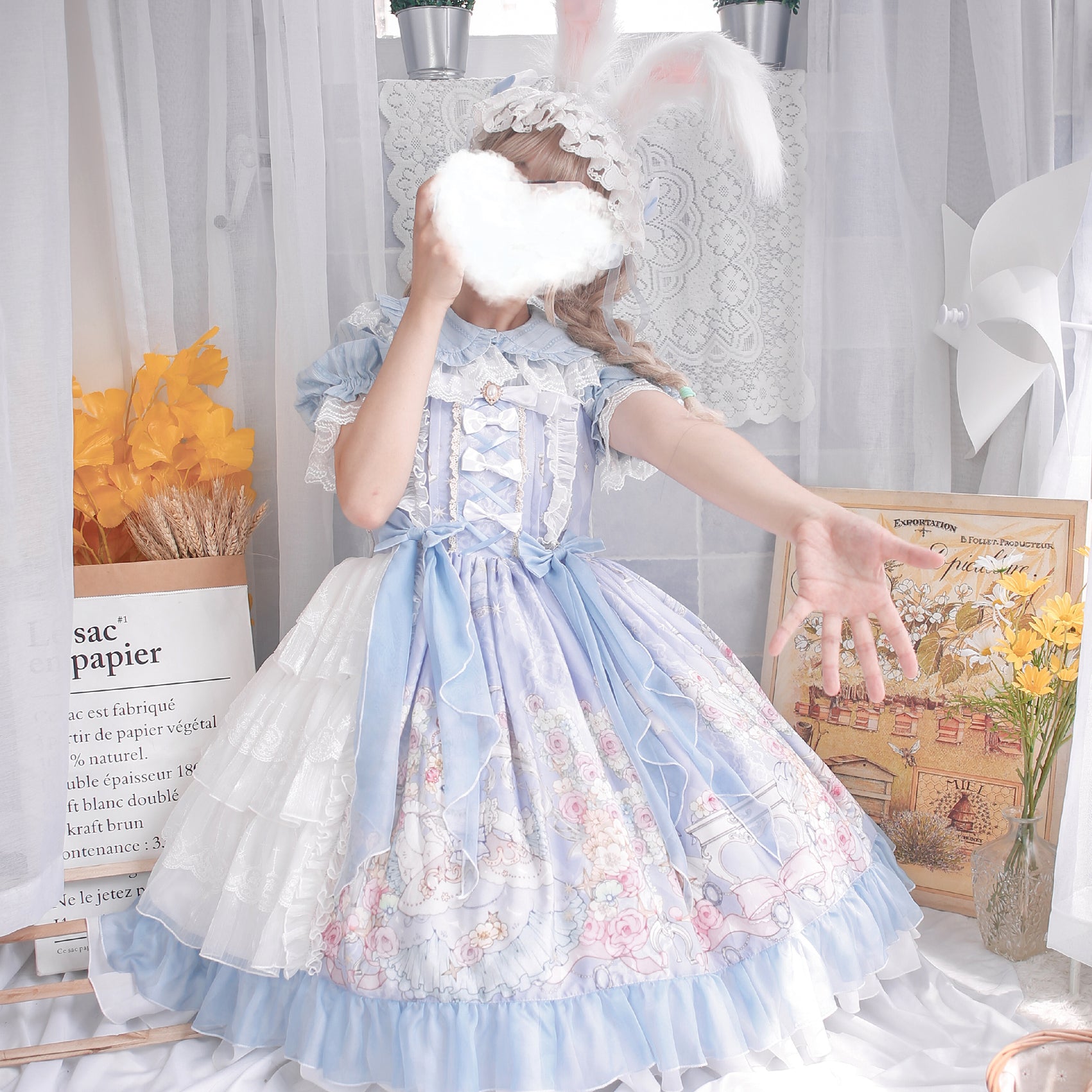 MIST~Sweet Lolita Golilla Short Sleeve Shirt 9912:184396