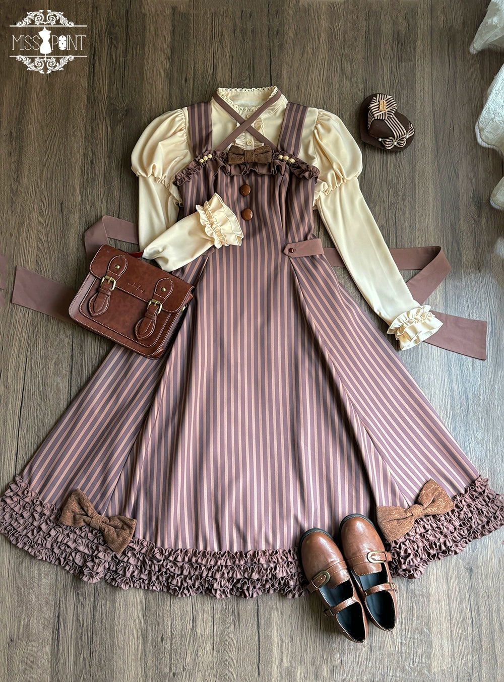 Miss Point - Classic Lolita JSK Customized Stripe Lolita Dress (2XL L M S XL XS) 40842:680856