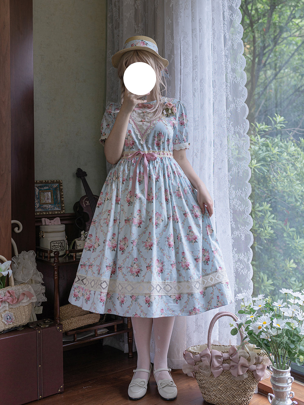 (Buyforme)Miss Point~Happy Summer Elegant Lolita Floral OP Dress 17704:244744