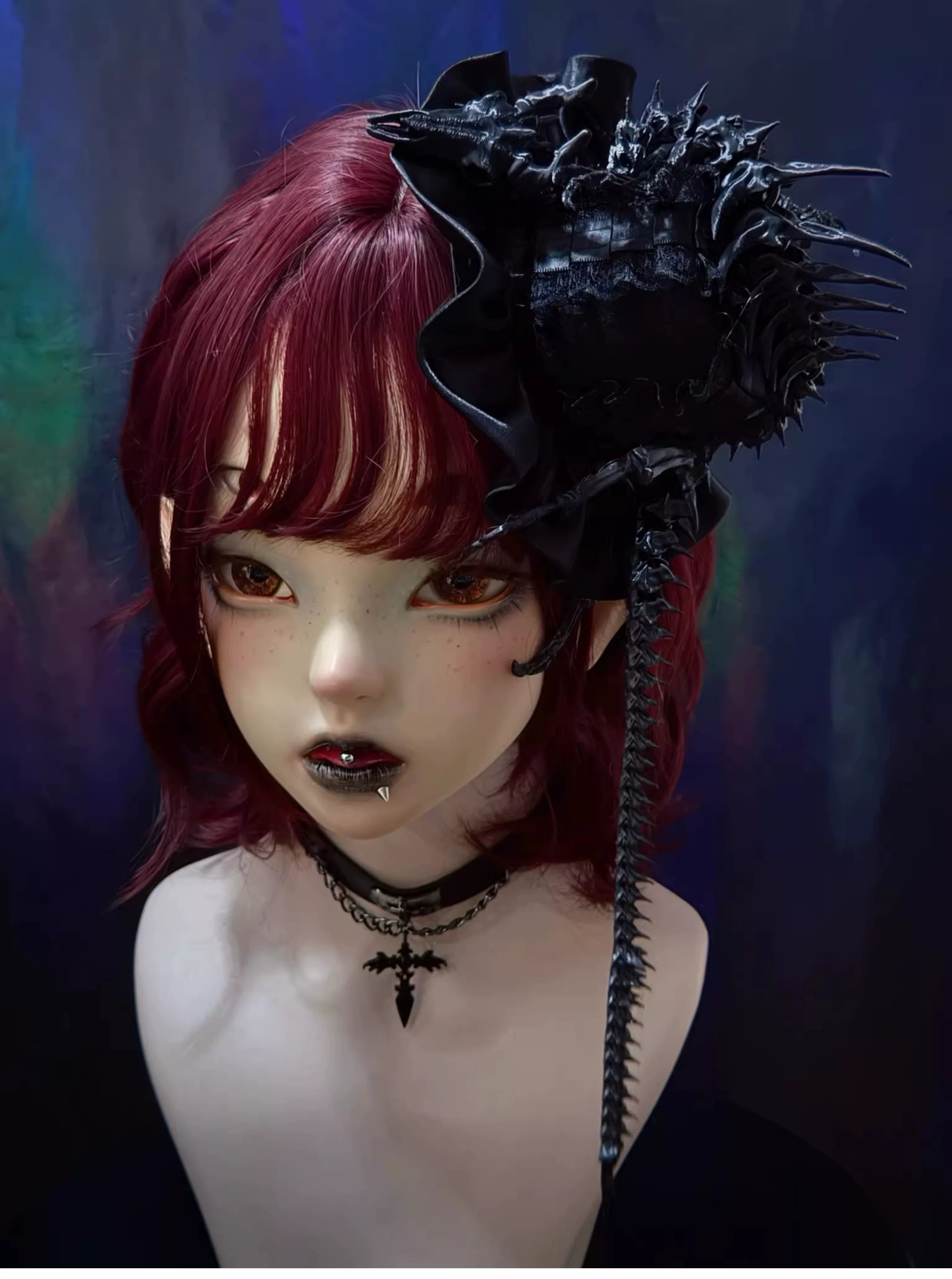 Halloween Gothic Lolita Headdress, Eyeball & Skeleton Accent