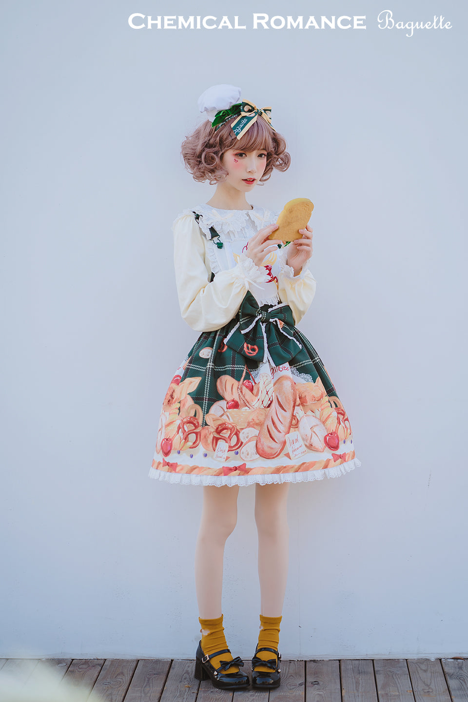 Chemical Romance - Bread New Out of the Oven - Elegant Lolita Salopette Dress green S