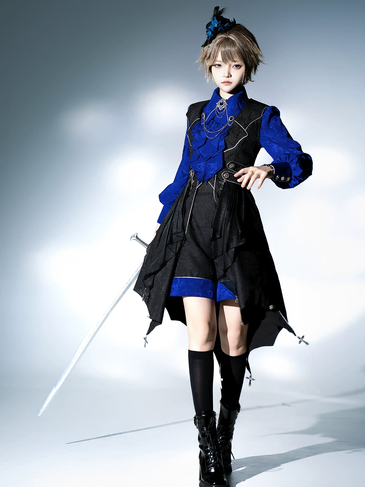 Your Princess - Knight's Code - Jacquard Ouji Fashion Vest Set, Detachable Jabot 44350:805323